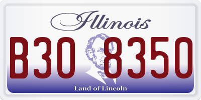 IL license plate B308350