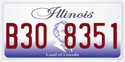 IL license plate B308351
