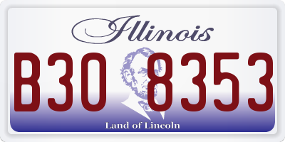IL license plate B308353