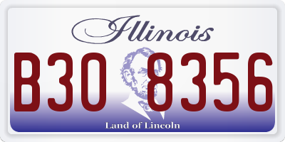 IL license plate B308356