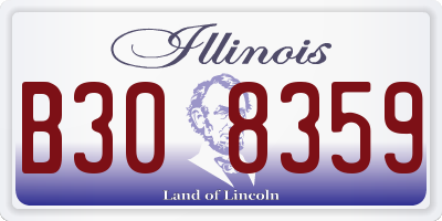 IL license plate B308359