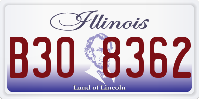IL license plate B308362