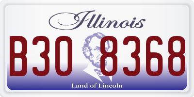 IL license plate B308368