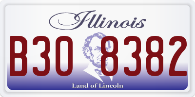 IL license plate B308382