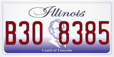 IL license plate B308385