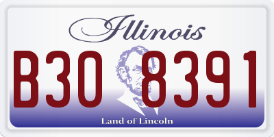 IL license plate B308391