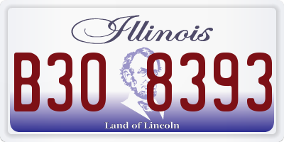 IL license plate B308393