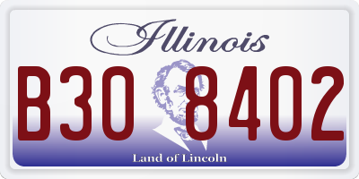 IL license plate B308402