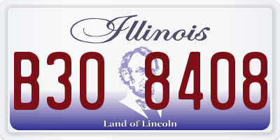 IL license plate B308408