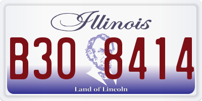 IL license plate B308414