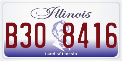 IL license plate B308416