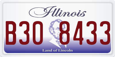 IL license plate B308433
