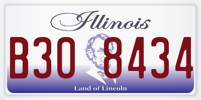 IL license plate B308434