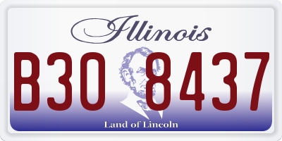 IL license plate B308437