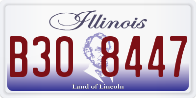 IL license plate B308447