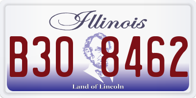 IL license plate B308462