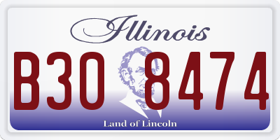 IL license plate B308474