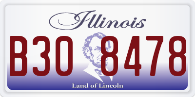 IL license plate B308478