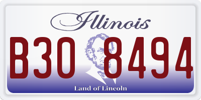 IL license plate B308494