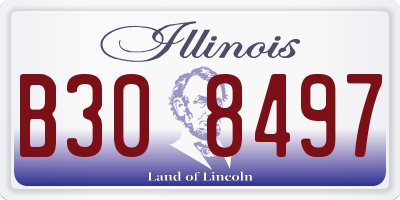 IL license plate B308497