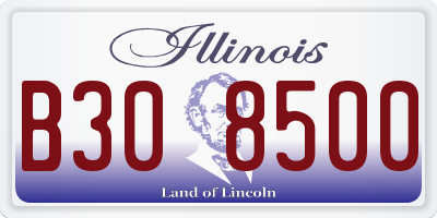 IL license plate B308500