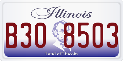 IL license plate B308503