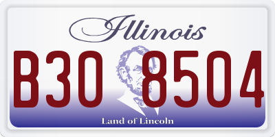 IL license plate B308504