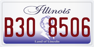 IL license plate B308506