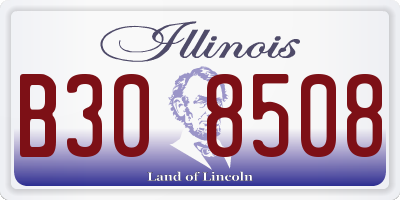 IL license plate B308508