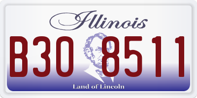 IL license plate B308511