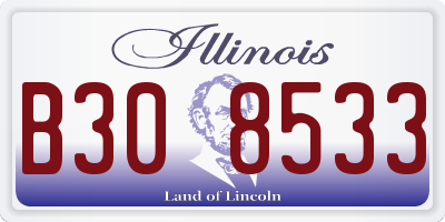 IL license plate B308533