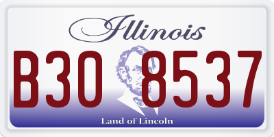 IL license plate B308537