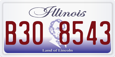 IL license plate B308543