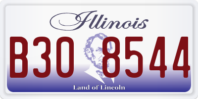 IL license plate B308544