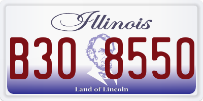 IL license plate B308550