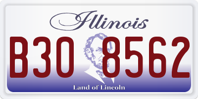 IL license plate B308562