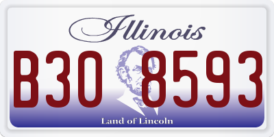 IL license plate B308593