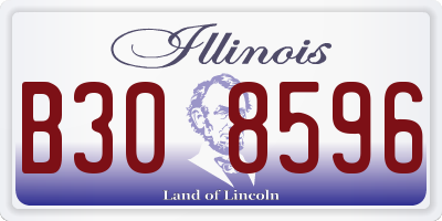 IL license plate B308596