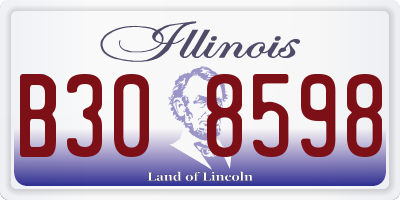 IL license plate B308598