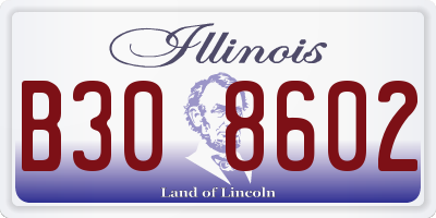 IL license plate B308602