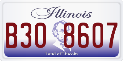 IL license plate B308607
