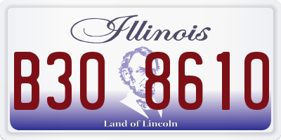 IL license plate B308610