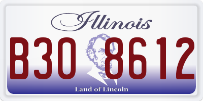 IL license plate B308612