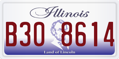 IL license plate B308614