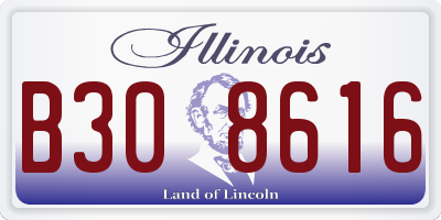 IL license plate B308616