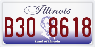 IL license plate B308618