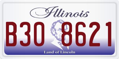 IL license plate B308621