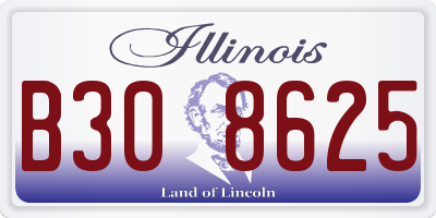 IL license plate B308625