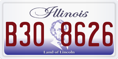 IL license plate B308626