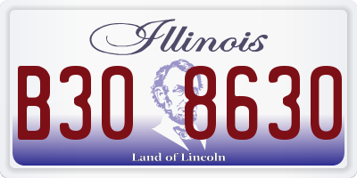 IL license plate B308630